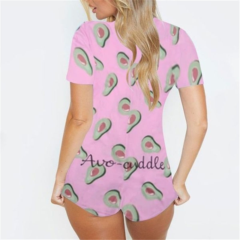 Peachy Bodysuit Romper Sleepwear Loungewear