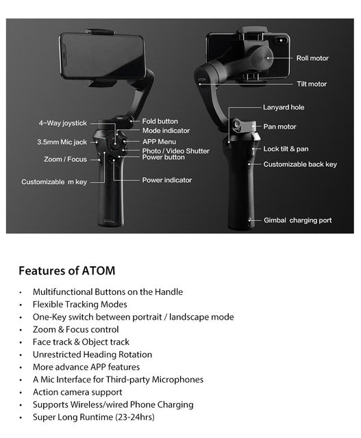 Handheld Smartphone Gimbal Stabilizer with Stand - Gift Ideas - buy epic deals