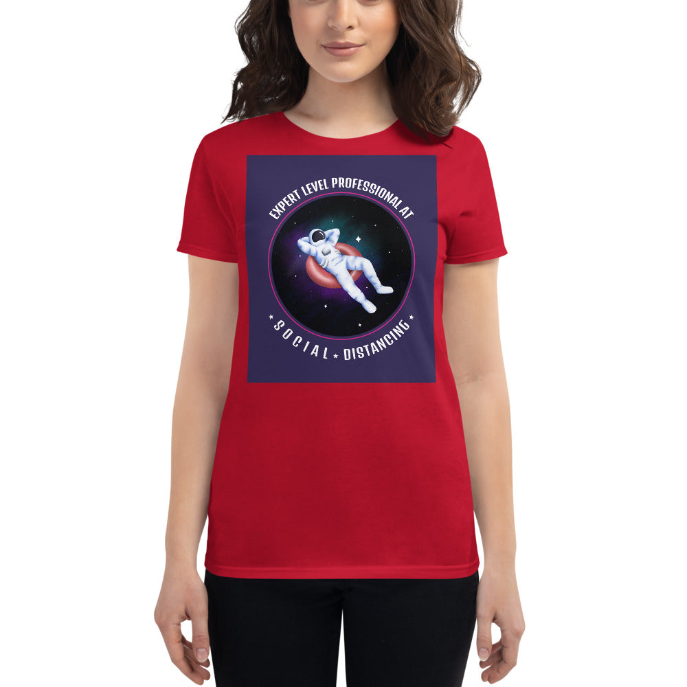 EXPERT LEVEL AT SOCIAL DISTANCING Women's short sleeve t-shirt - - buy epic deals