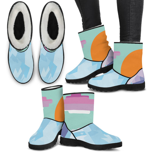 Sunset Vibes Faux Fur Boots