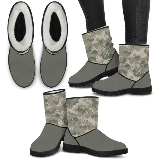 Fur Boots-Ladies Camo
