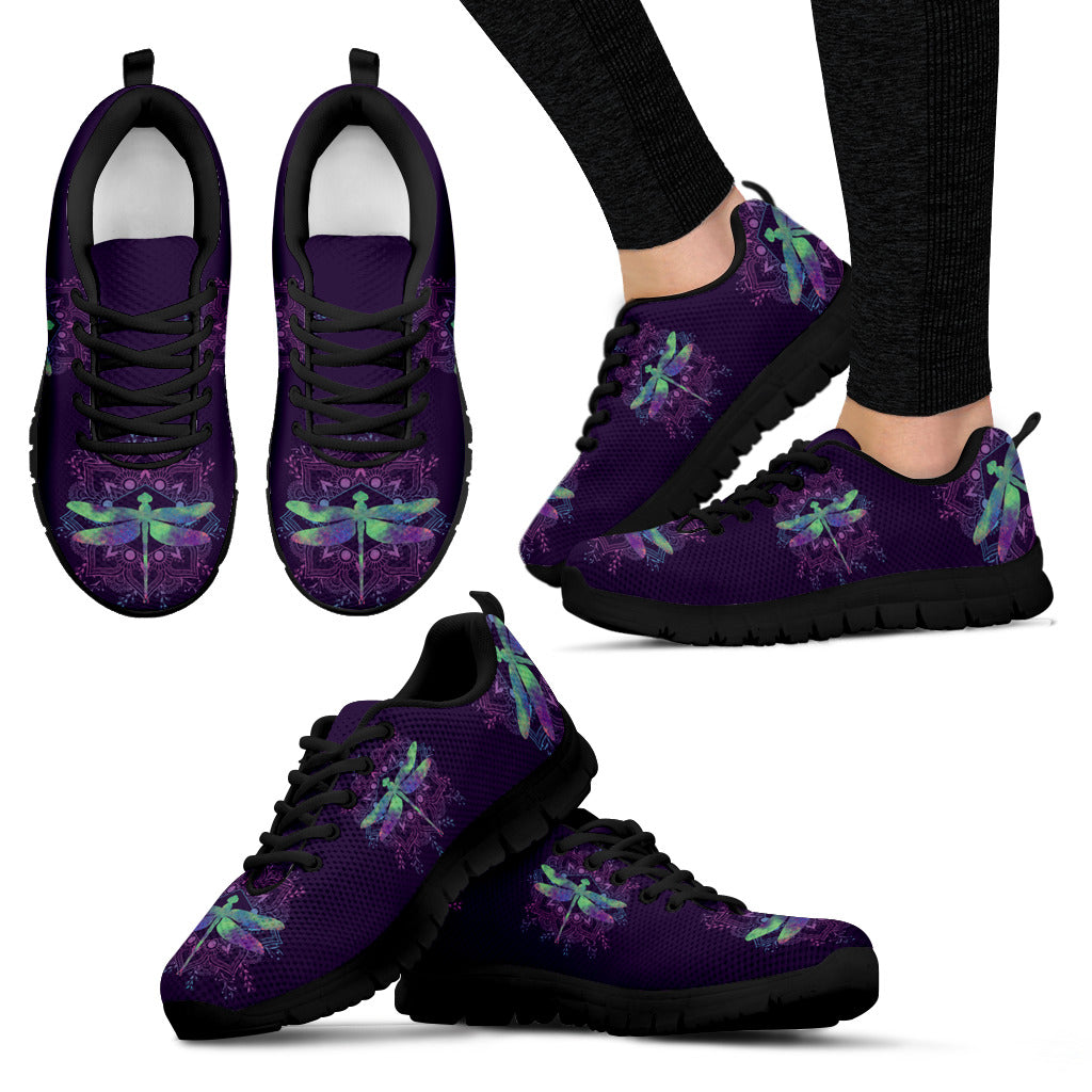Purple and turqoise dragonfly black soles -  - buy epic deals