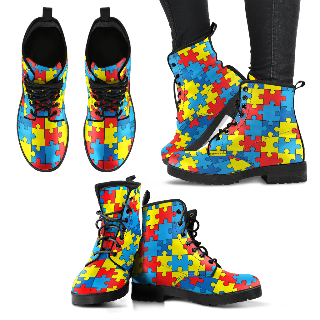 Autism Awareness Handcrafted Boots -  - buy epic deals