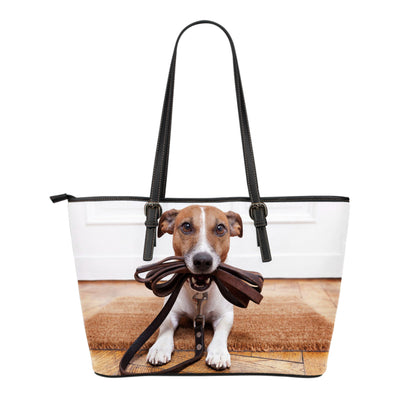 Jack Russell Dog Lovers Small Leather Tote -  - buy epic deals