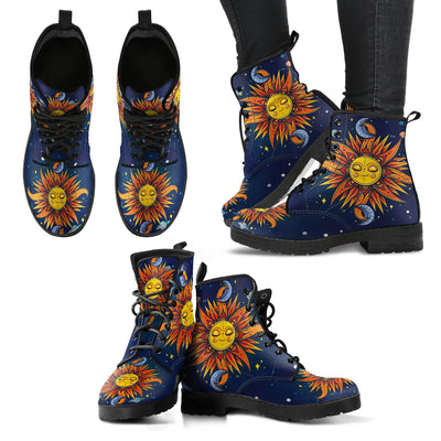 Space Sun & Moon Handcrafted Boots -  - buy epic deals