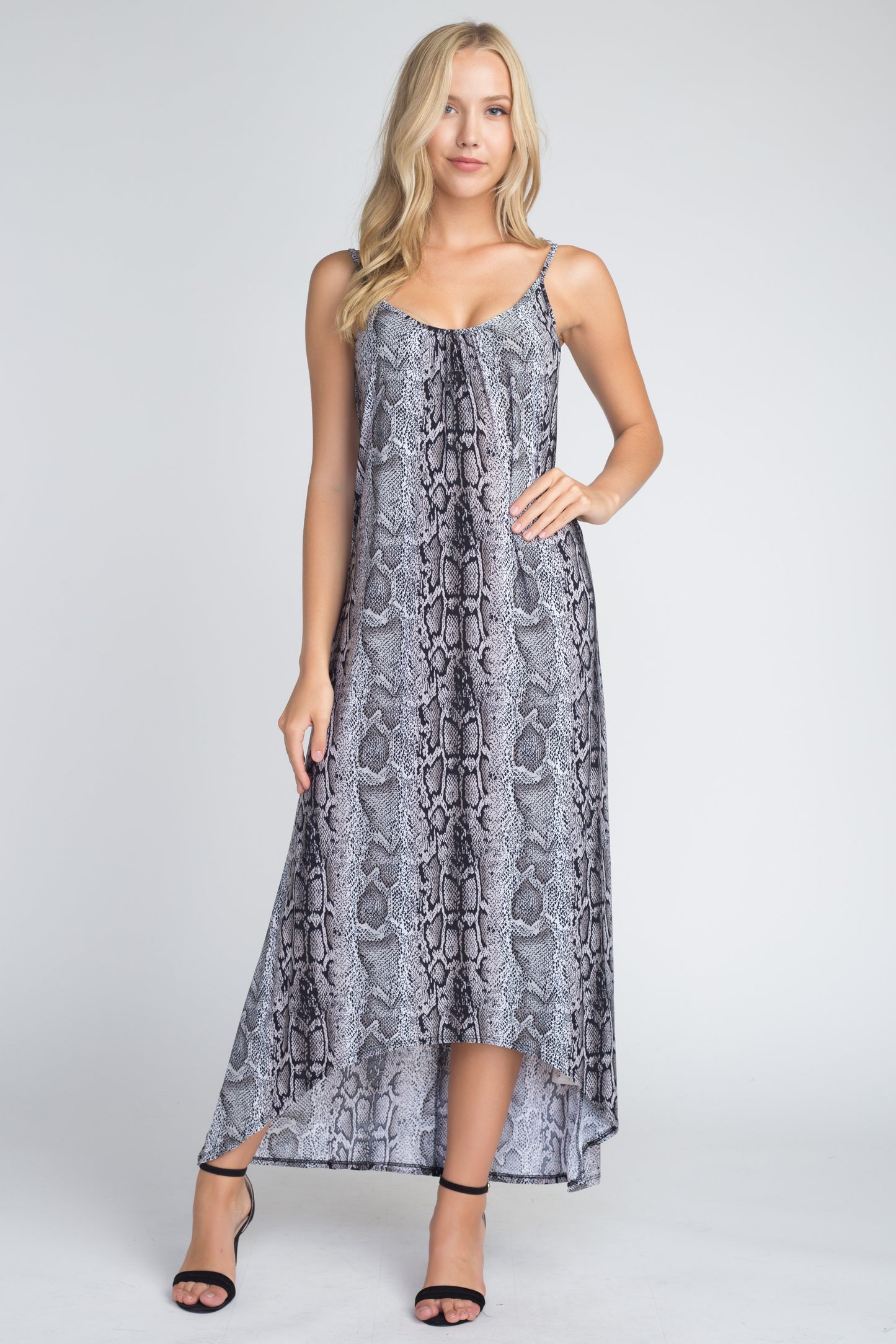Women's Snakeskin Print Maxi Tank Dress - Women's Clothing - buy epic deals