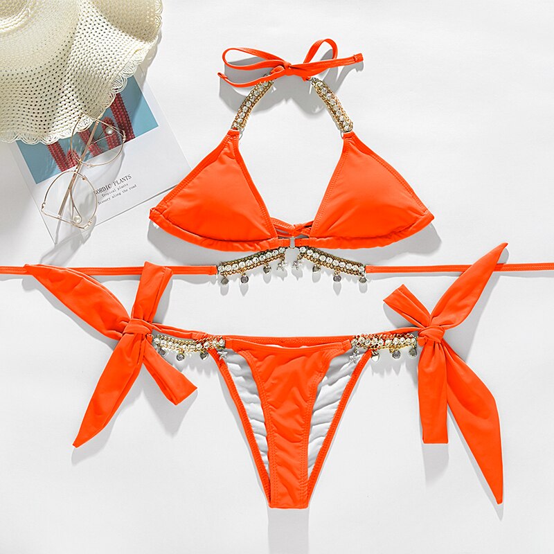 EPIC BIKINI SETS DECORATED WITH CRYSTALS 💎  CHAINS AND BOWS