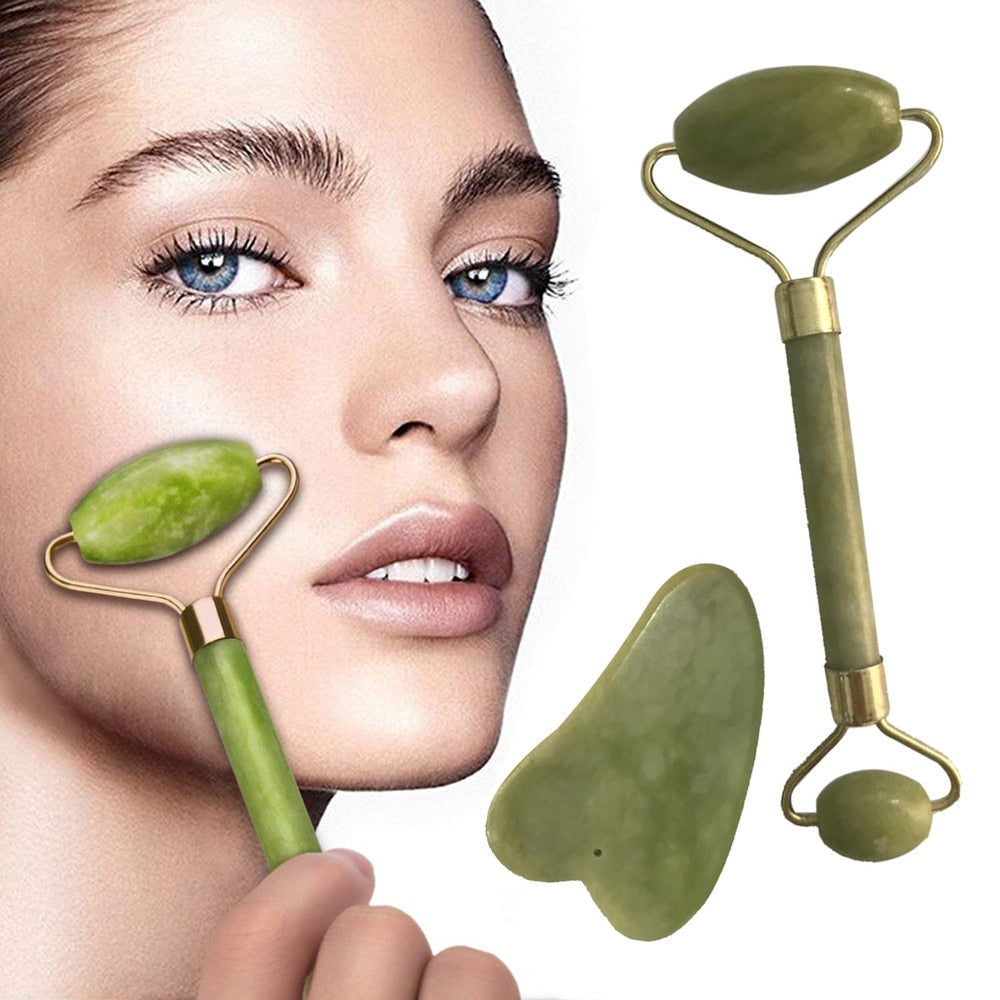 Natural Jade Facial Skin Massage Roller - Bath & Beauty - buy epic deals