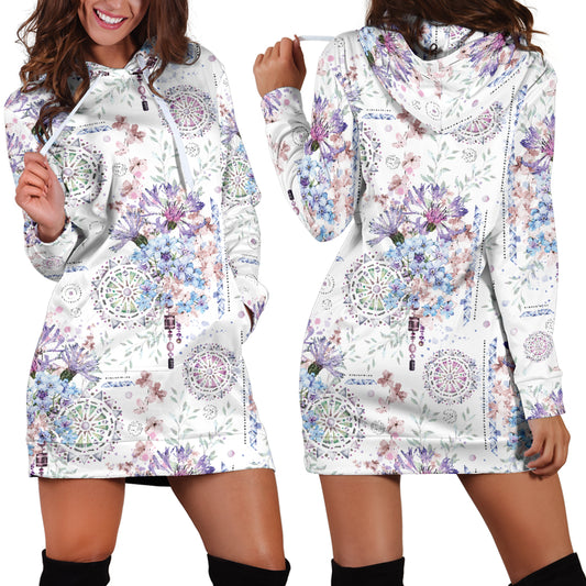 Floral Mandala Hoodie Dress -  - buy epic deals
