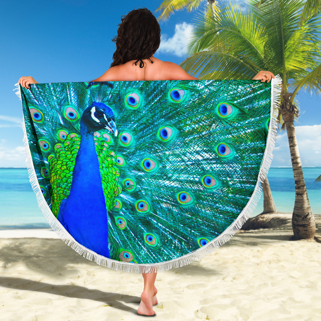 Peacock Beach Roundie Beach Blanket -  - buy epic deals