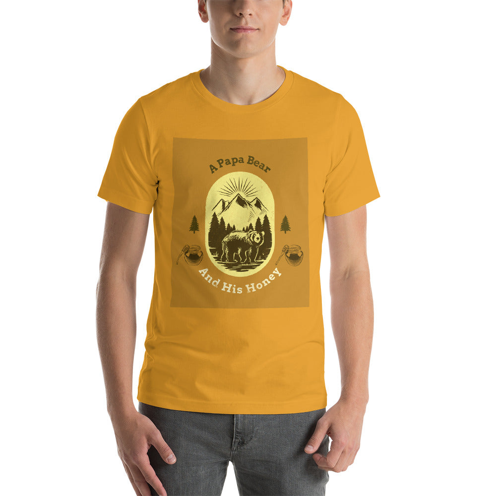 A Papa Bear And His Honey Short-Sleeve Unisex T-Shirt -  - buy epic deals