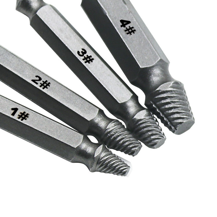 4 Piece Set Damaged Screw Extractor Drill bits -  - buy epic deals