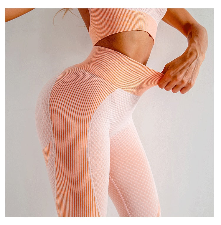 Women's 3 Piece Workout Outfit - Seamless High Waisted Leggings, Long Sleeve Crop Top Yoga Activewear Set - Leggings - buy epic deals