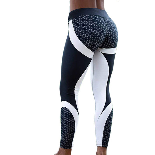 Mesh Pattern Print Comfortable Leggings For Women Slim Fitting Pants - Fitness - buy epic deals