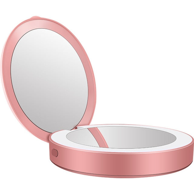 Portable Folding LED Compact Makeup Mirror That Charges Your Smart Phone -  - buy epic deals